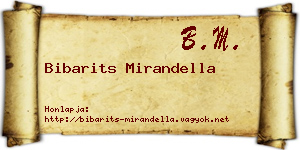 Bibarits Mirandella névjegykártya